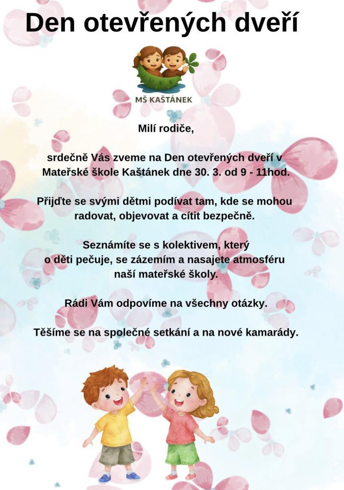 Den otevřených dveří v Kaštánku