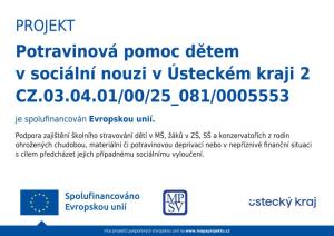 Potravinová pomoc dětem v sociální nouzi v Ústeckém kraji 2